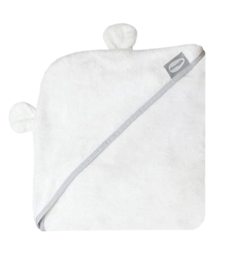 SHNUGGLE serviette à capuche, Blanc, 85 x 85 cm