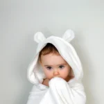 SHNUGGLE serviette à capuche, Blanc, 85 x 85 cm