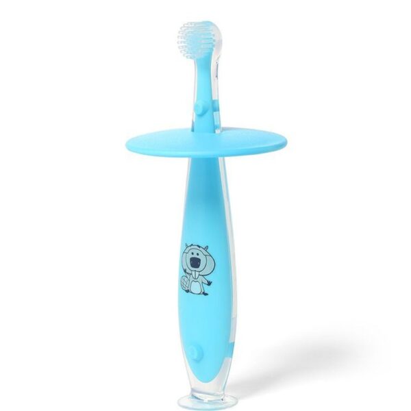 BABYONO brosse à dents avec ventouse, dès 6 mois, bleu